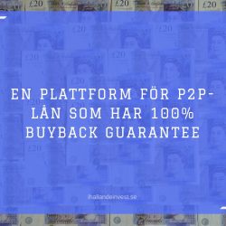 En plattform för P2P-lån - 100% buyback guarantee