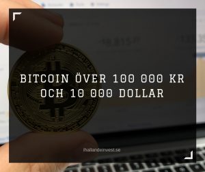 Bitcoin över 100 000 kr och 10 000 dollar