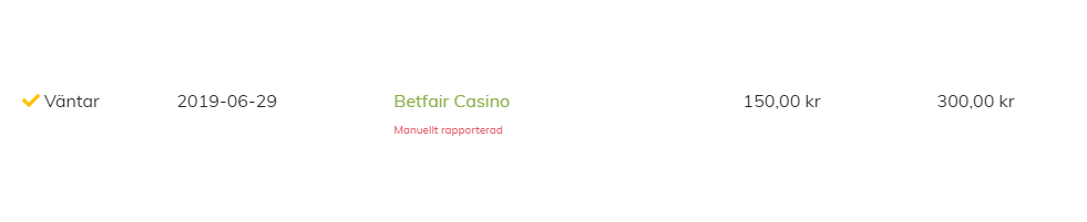 betfair casino cashback