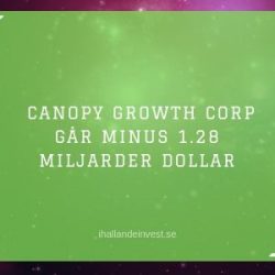Kraftigt minusresultat för Canopy Growth Corp