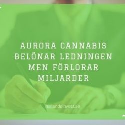 Aurora Cannabis belönar ledningen men förlorar miljarder