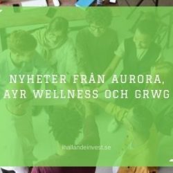Nyheter från Aurora, Ayr Wellness och GRWG
