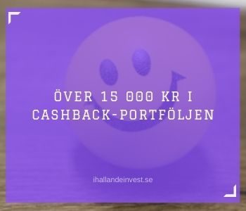 Över 15 000 kr i cashback-portföljen