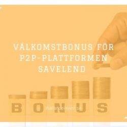 Välkomstbonus för Savelend P2P-Plattform
