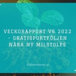 Veckorapport V6 2022 - GratisPortföljen ny ATH