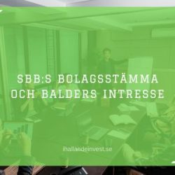 SBB:s bolagsstämma och Balders intresse
